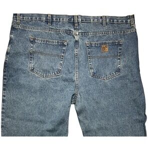 Gravel Gear Jeans Mens 48x32 Blue 100% Cotton Relaxed Fit Workwear Denim